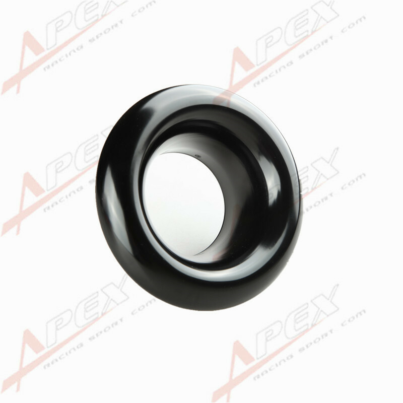 3" 76.2MM UNIVERSAL VELOCITY STACK FOR COLD ENGINE AIR INTAKE/TURBO HORN BLACK