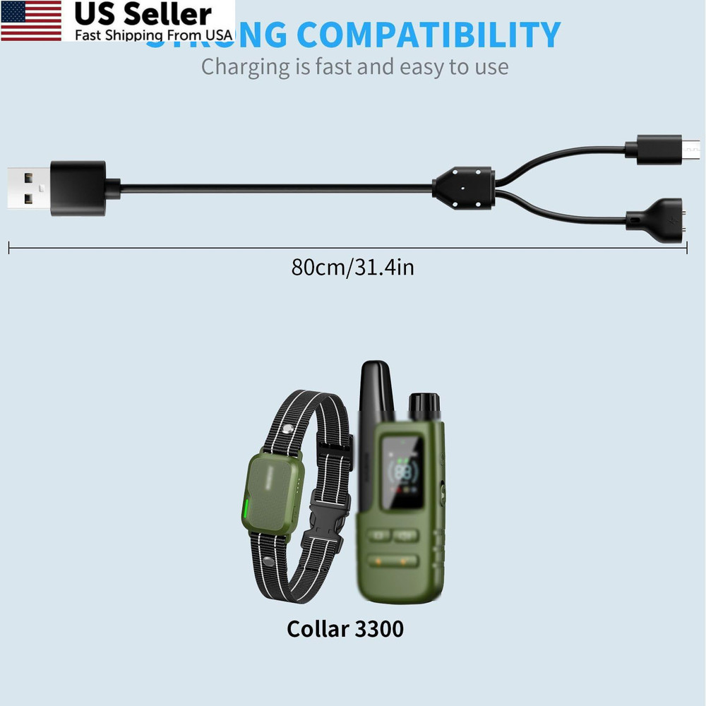 MEROM Jugbow Dog Shock Collar Charger – Replacement Power Cable USB Type-C