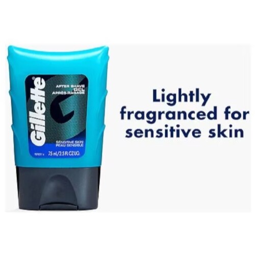 4 Pack Gillette After Shave Gel Sensitive Skin 2.50 oz
