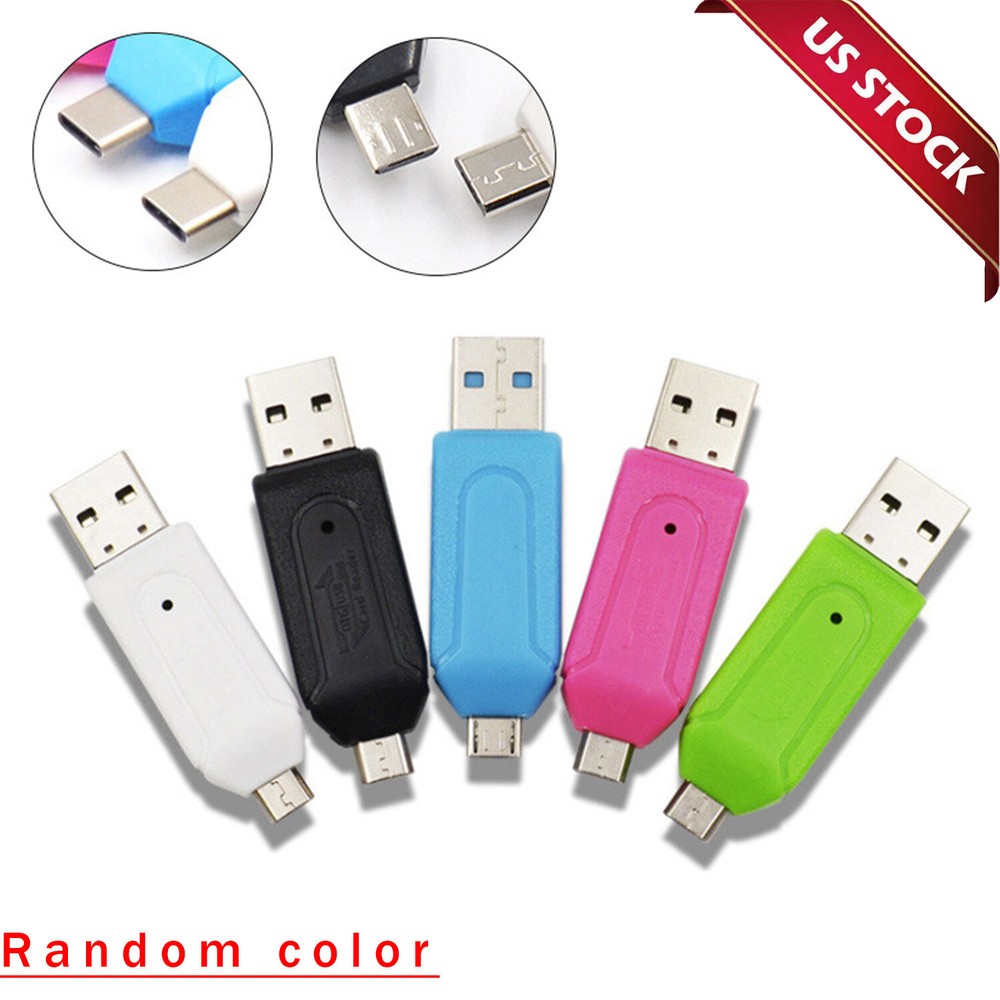 Card Reader USB 2.0 Type C Micro SD TF OTG Smart Memory Adapter Laptop Computer