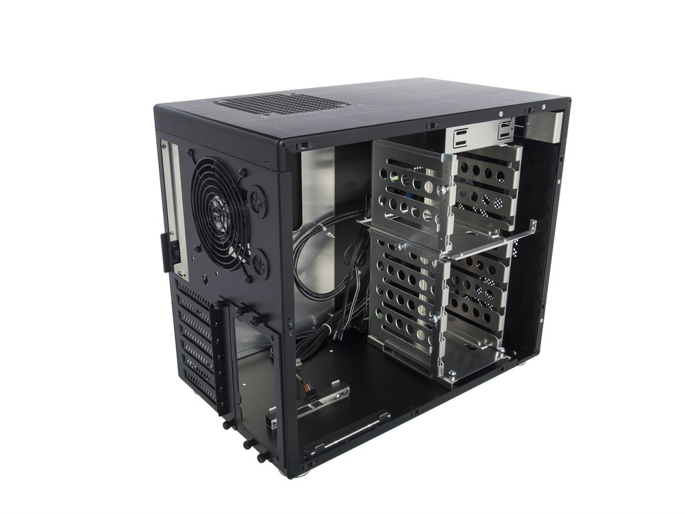 Computer Case By Integer Computers, ATX, Micro-ATX, Black Aluminum Model B-650