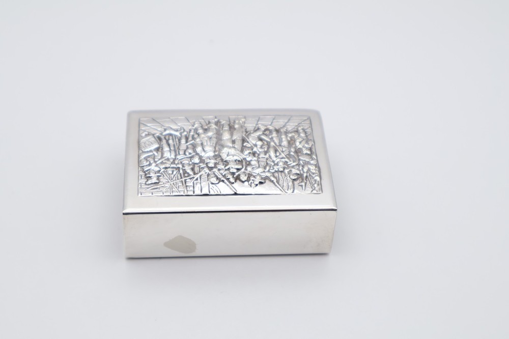 Antique Silver Plated Match Box Cover