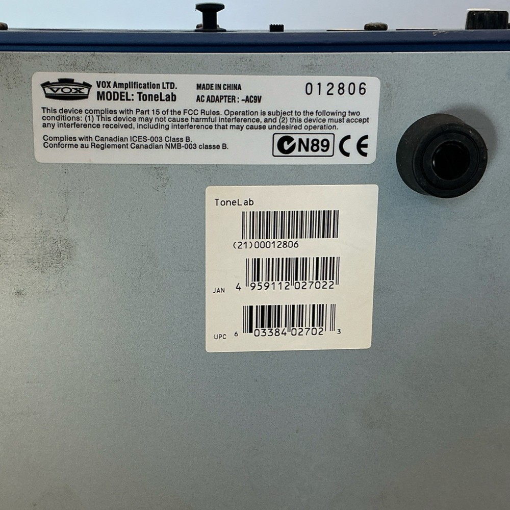 Vox ToneLab Guitar Multi-Effects Processor Chorus Delay Reverb Flanger Digital