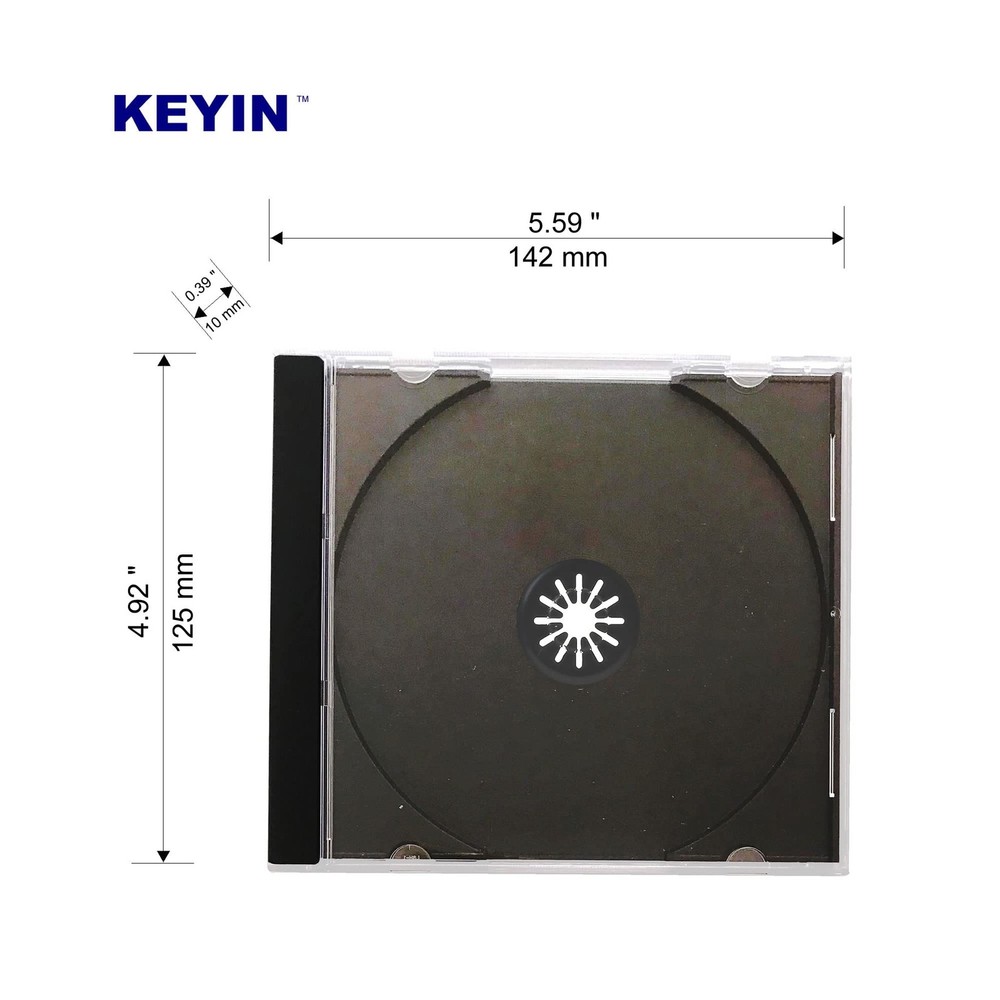 Standard Black CD Jewel Case Premium, 10 Pack