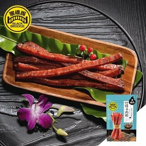 [BLACK BRIDGE] Thick Grilled Black Hog Pork Jerky 125g 黑橋牌黑豬條子肉乾