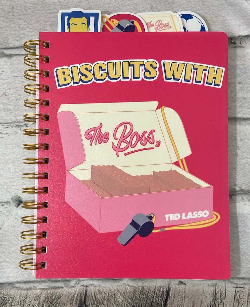 Ted Lasso Biscuits With The Boss 4 Tab Journal Notebook 96 Sheets