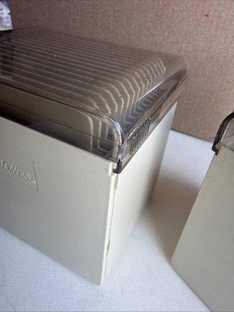 Two Fellowes STEP CUBE 3.5 Diskette File Storage Boxes One Has Damage See Pics