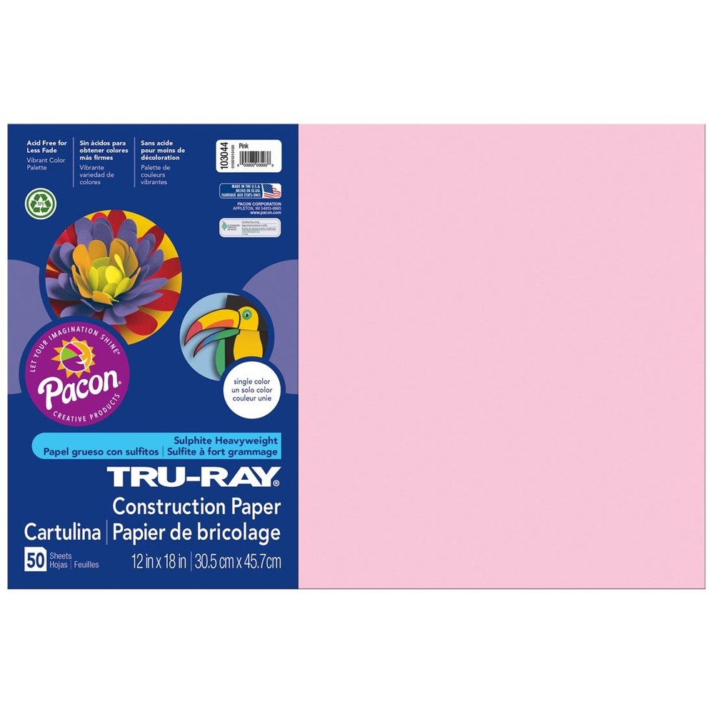 Tru-Ray Construction Paper 12x18" Pink