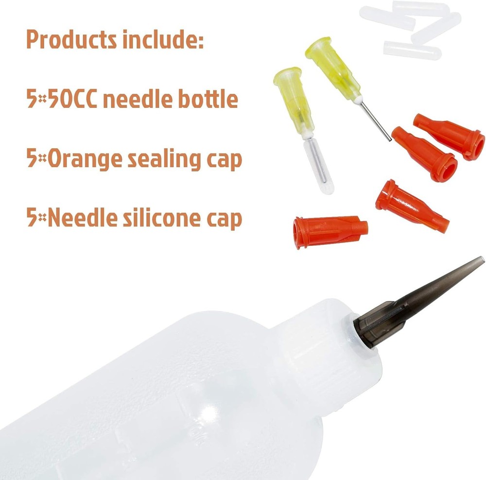 Reusable 50cc Glue Squeeze Bottles - Perfect for Precise Crafting Needs