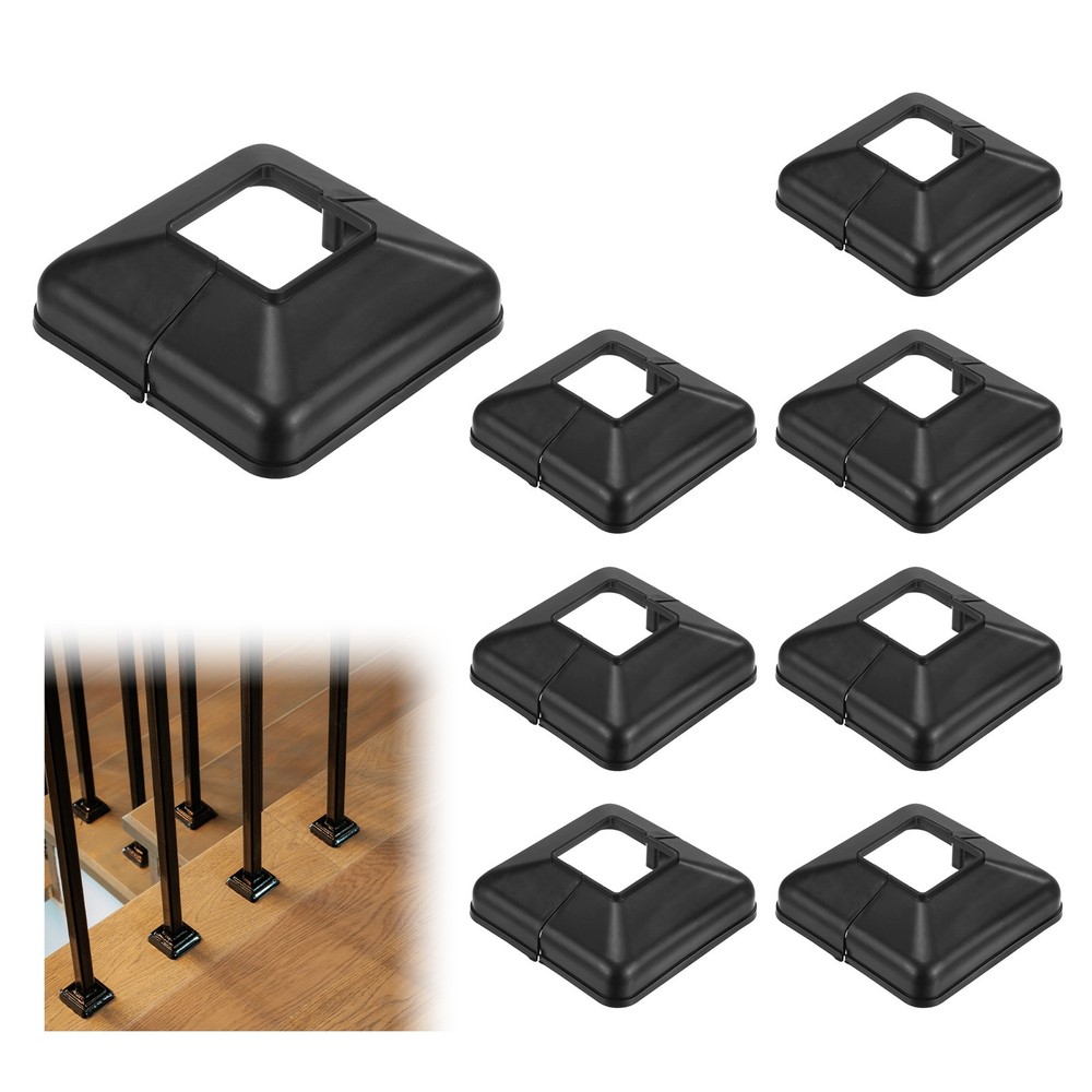 8Pack Post Base Cover Internal 1.57"x 1.57" Post Skirt Split Type for Railing