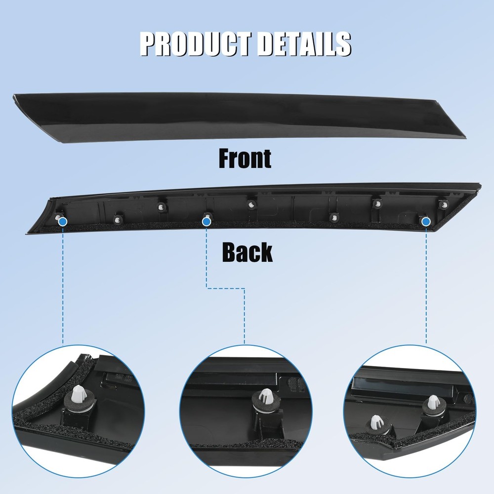 Outer Windshield Pillar Trim Panel Molding Front Left (Driver Side) Replaceme...