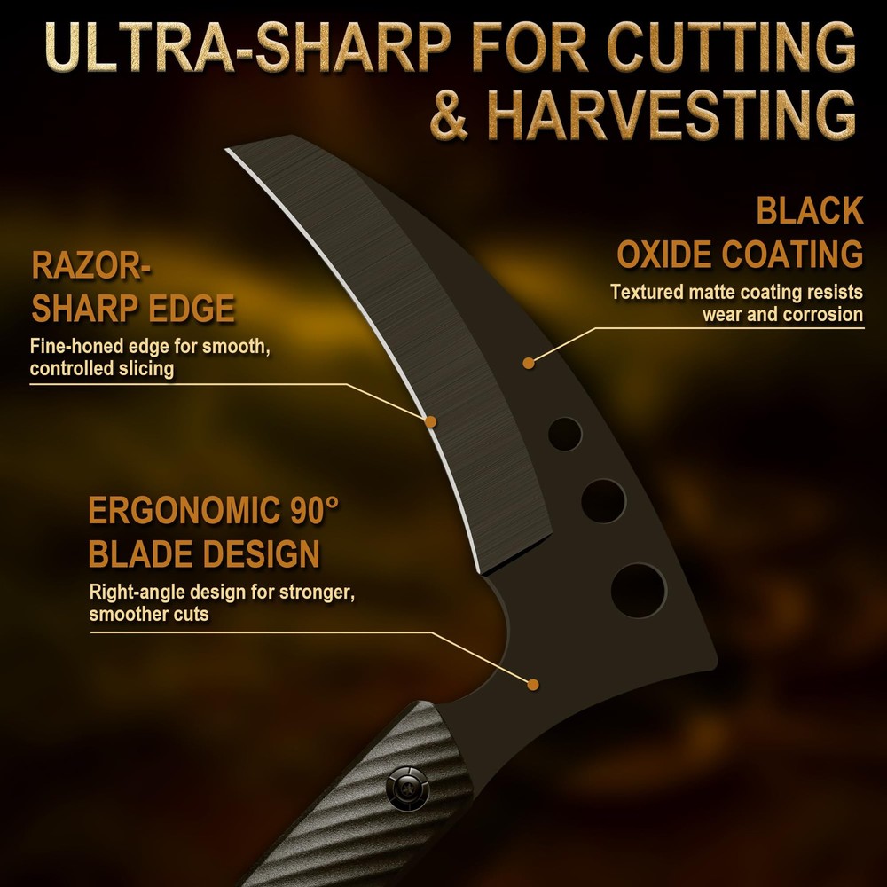 Grumpy Bear Tactical Axe Sickle Set Survival Tomahawk Hatchet