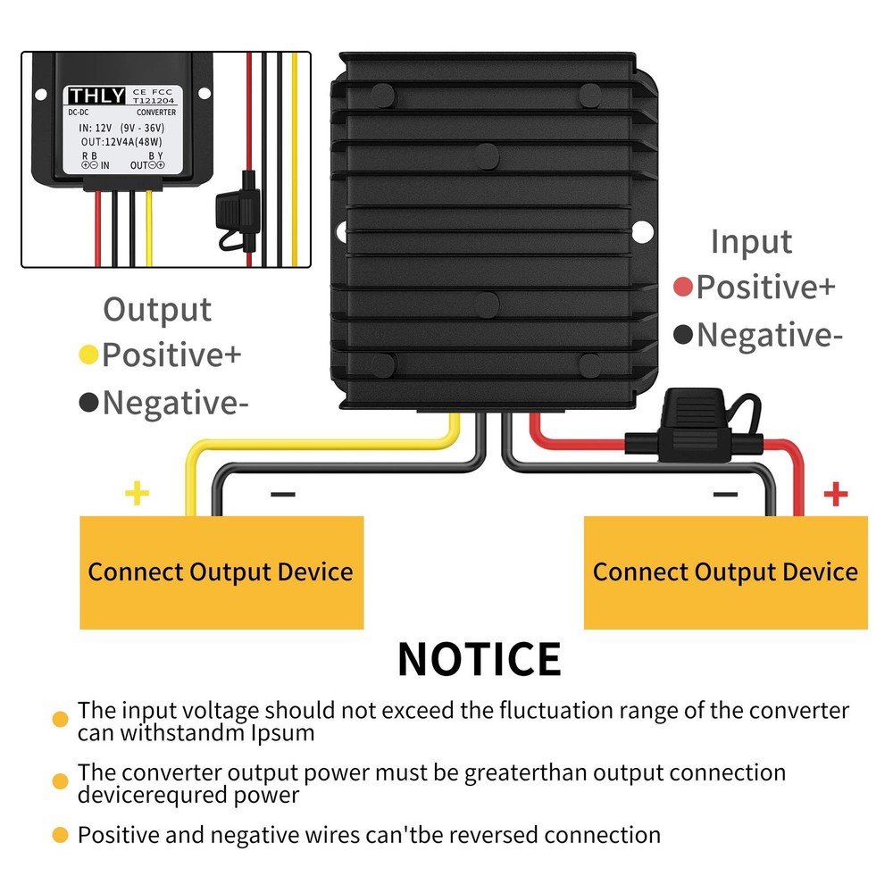 Voltage Stabilizer Car,12V Surge Protector Car Voltage Stabilizer 4A 48W with...