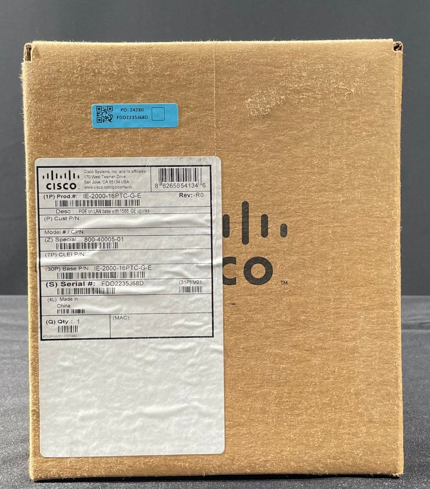 New Cisco IE-2000-16PTC-G-E Industrial Ethernet Switch-Same Day Shipping
