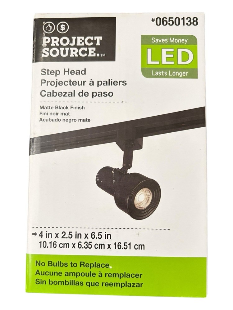 Project Source Step Head LED Matte Black Finish -Qty 2-