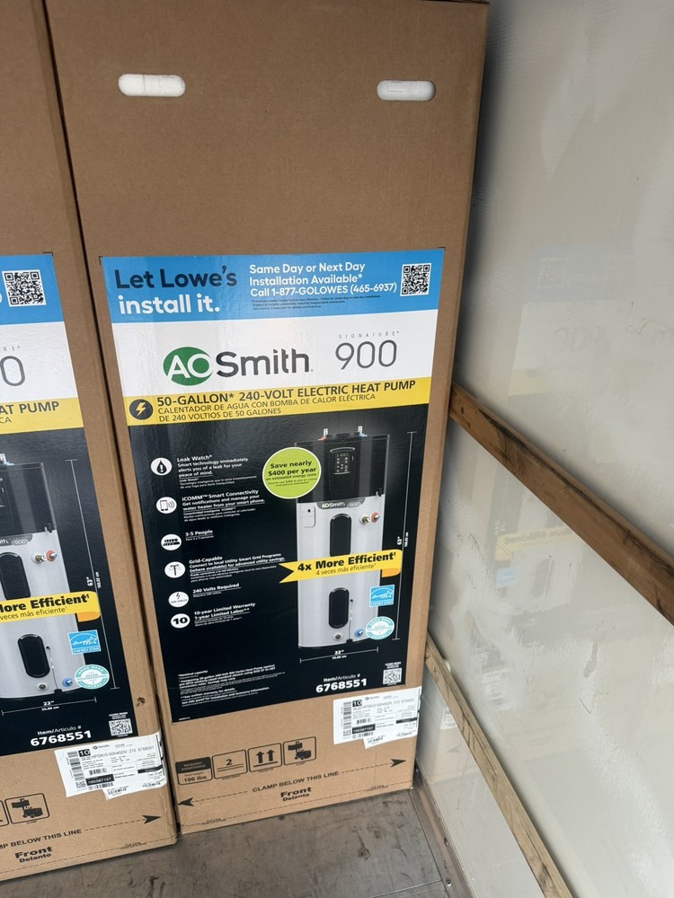 🔥 NEW - A.O. Smith 900 50 Gal Hybrid Heat Pump Water Heater,