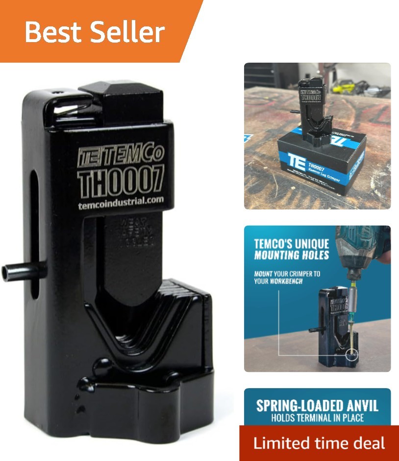 Workbench Mountable Crimper for Battery Cable Terminals