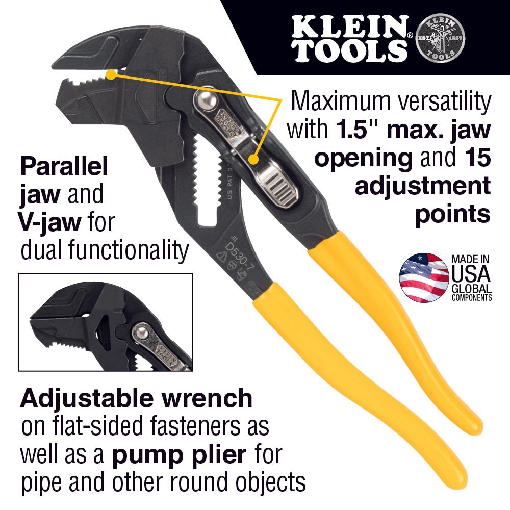 Klein Tools D5307 Plier Wrench, 7-Inch