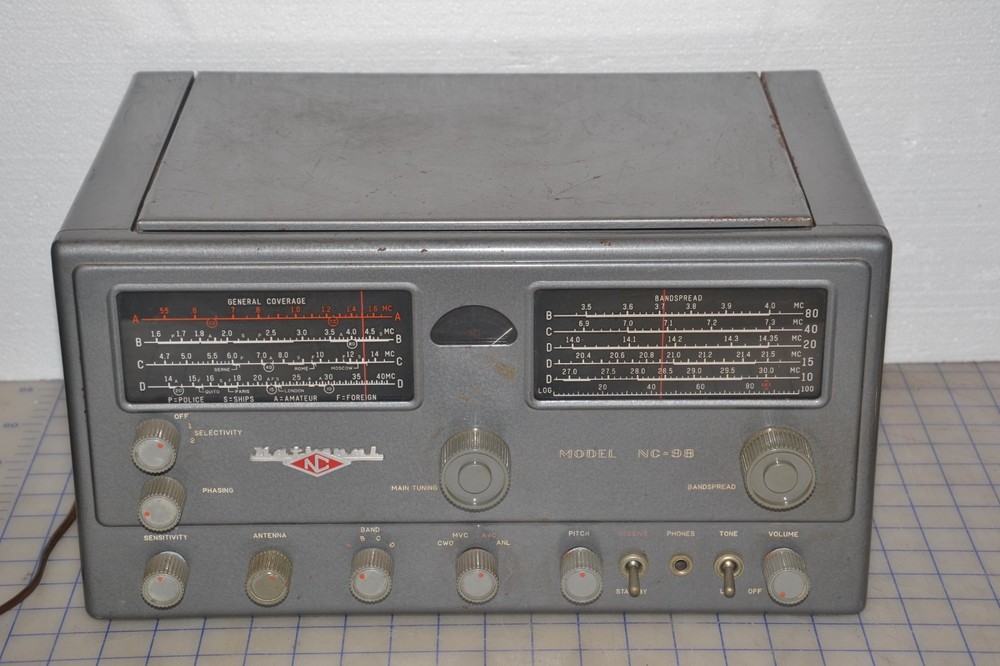 National Company Equipment  NC-98 General Coverage Receiver - Untested