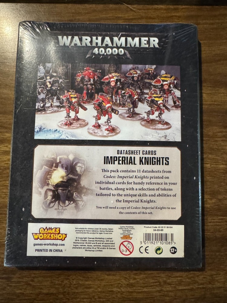 Warhammer 40K: Datasheet Cards - Imperial Knights