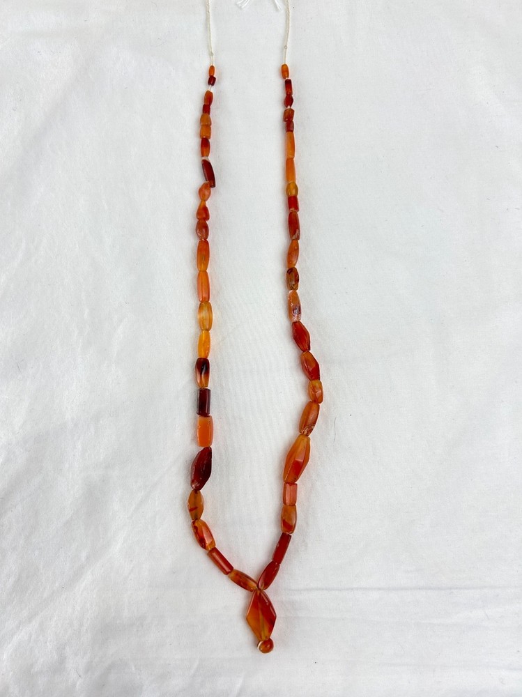 Ancient Bactrian Banded Agate and Carnelian Beads
