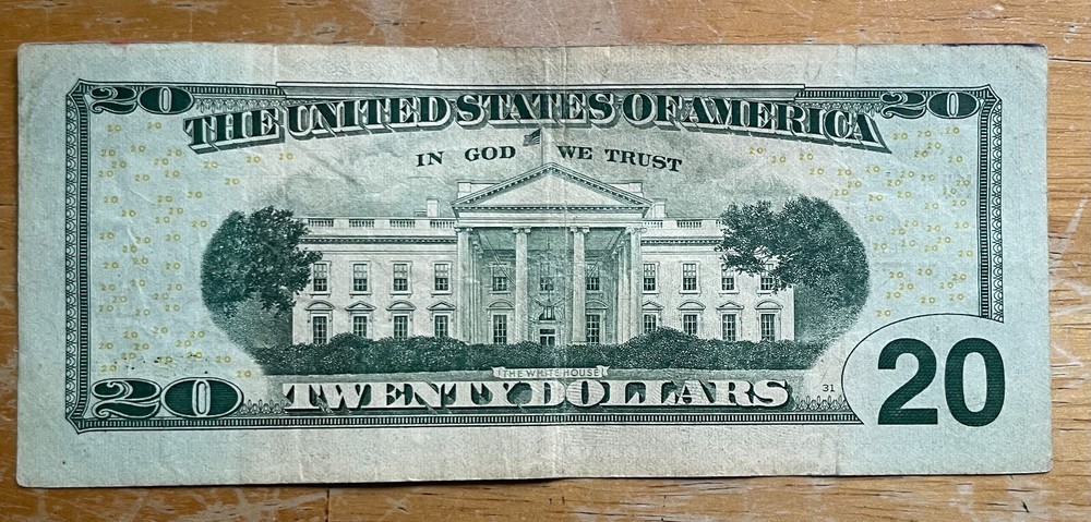2009 $20 Dollar Star* Note JK00370836 * Circulated Note.