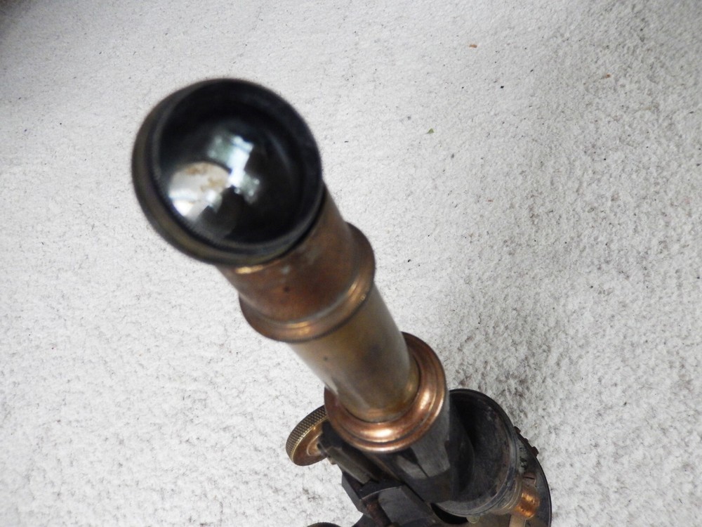 Vintage Antique Brass Microscope Germany