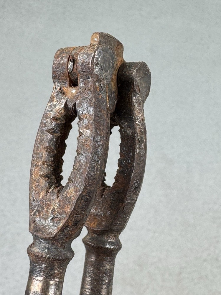 Vintage Cast Iron Handheld Reversible Hinged Nutcracker