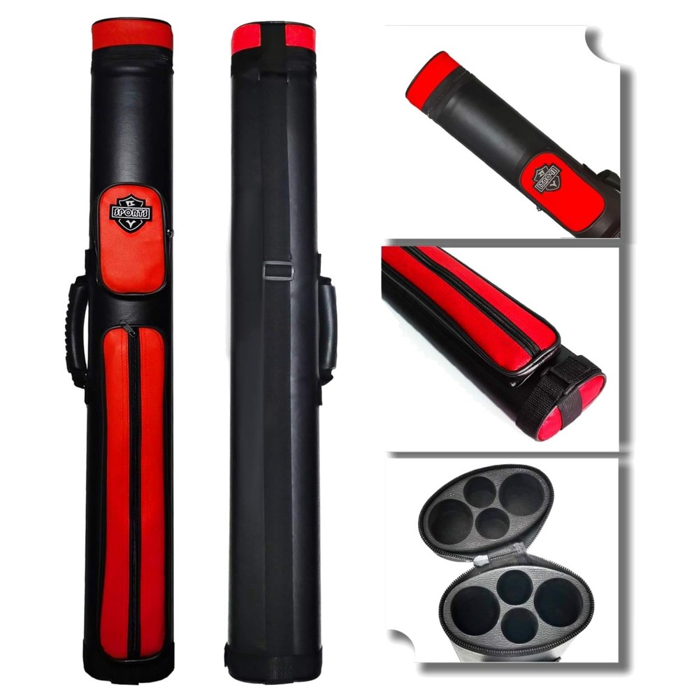 Durable 2x2 Hard Shell Pool Cue Bag with Adjustable Strap - Billiard Essentials