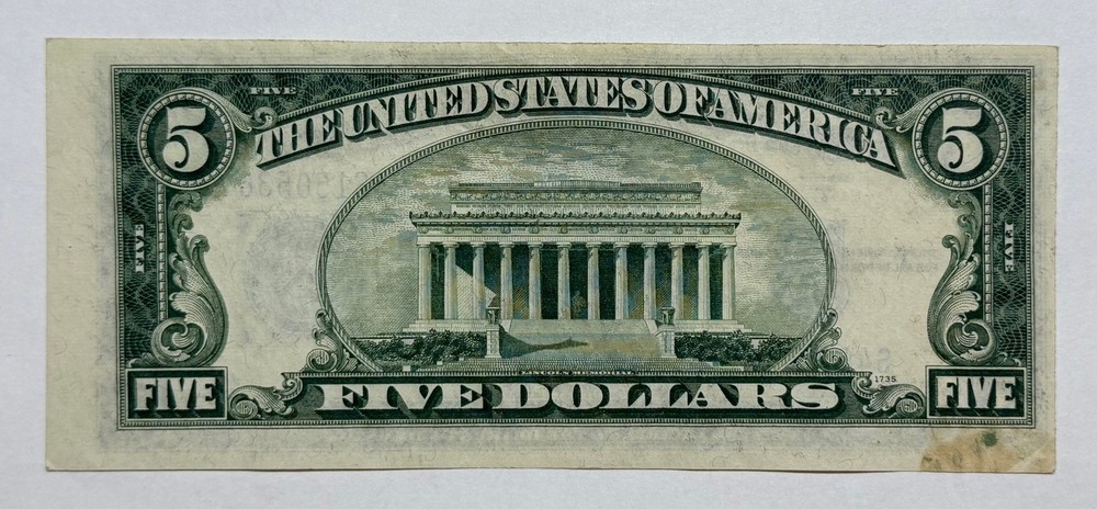 1934-D $5 Bill Silver Certificate Note 530A