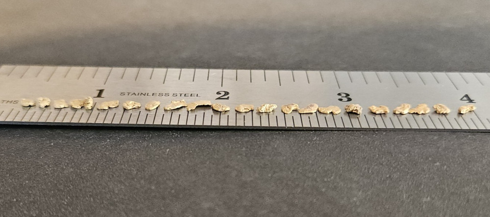 21K Gold Raw Nevada Placer Nuggets 0.050 - 0.059g range