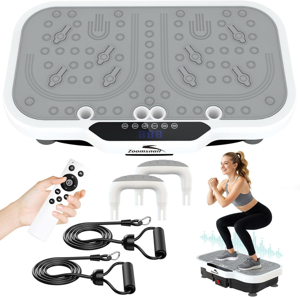 Vibration Plate Exercise Machine, Adjustable Fitness Platform, Extra Large Size