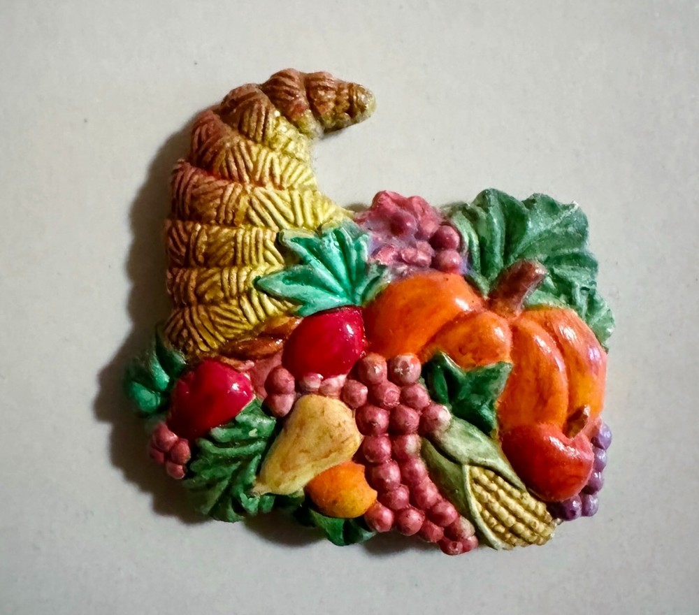 3pcs-Fall-Cornicopia, Racoon, Pumpkin-Unpainted Ceramic for Magnets/Deco