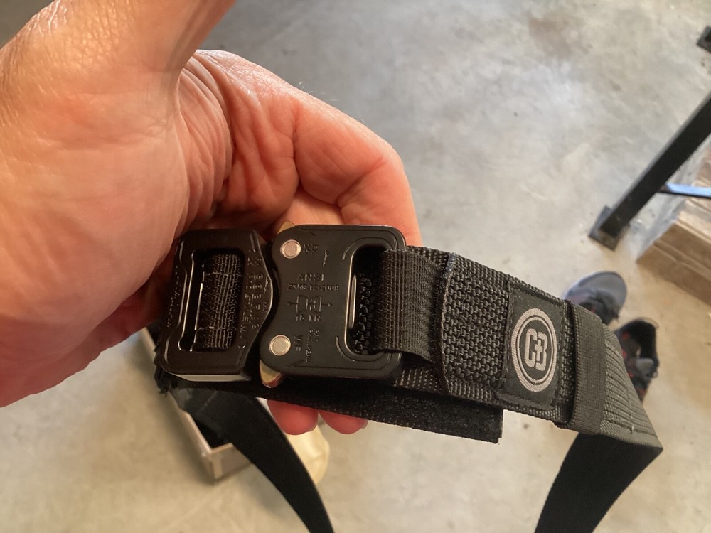 Black tactical belt with Cobra buckle