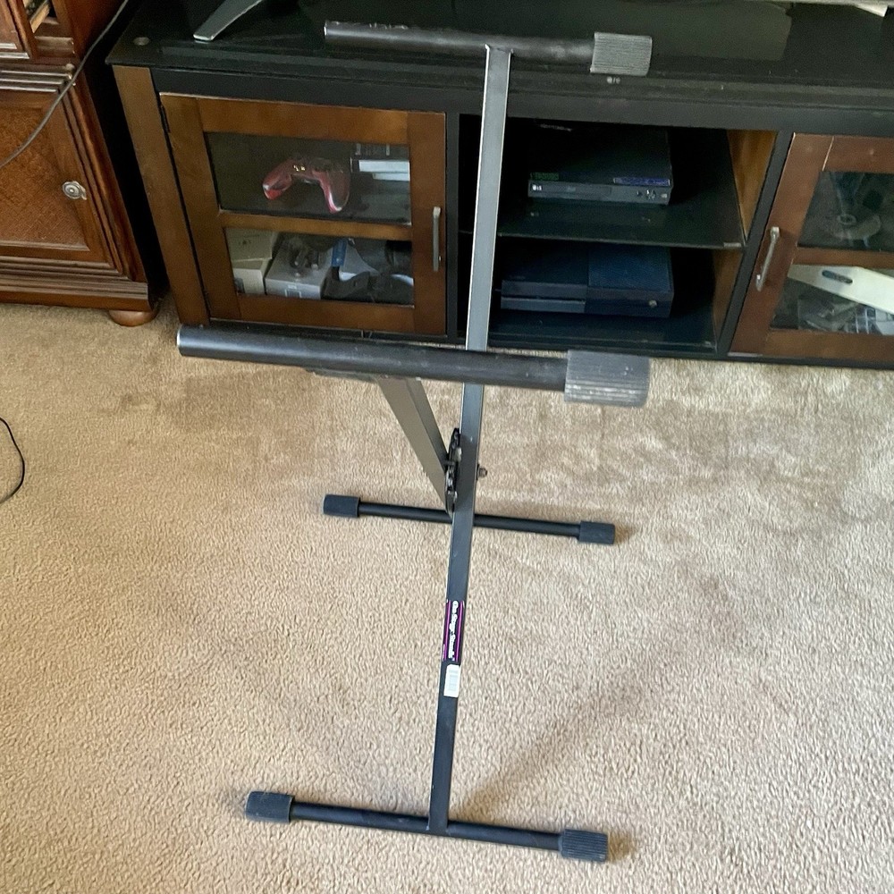 On-Stage Double X Braced KEYBOARD STAND • Lightweight, Folding, Easy Adjust