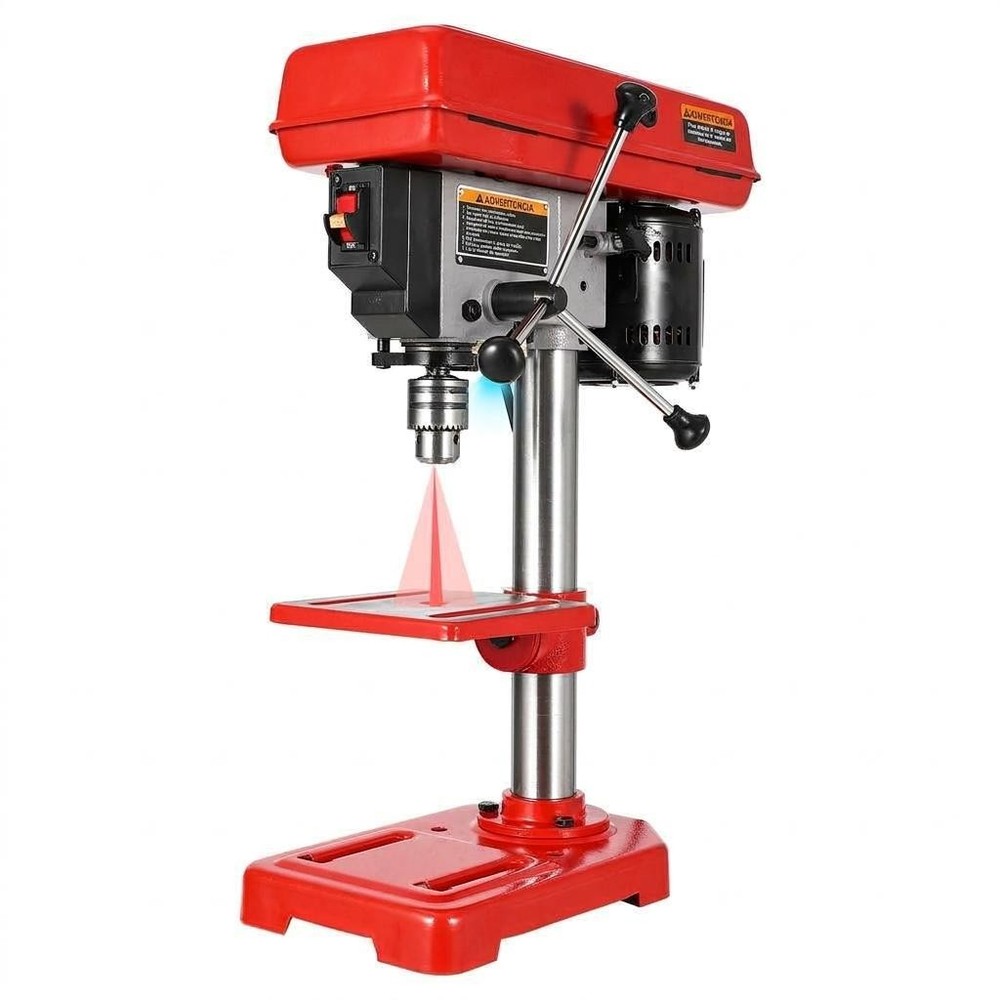 8" Benchtop Drill Press Tabletop Drilling Machine 5 Adjustable Speed w/LED Light