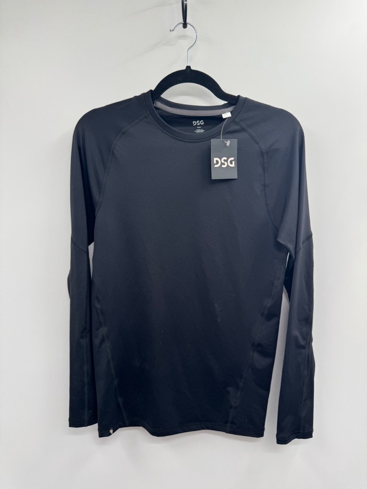 NWT DSG Compression Base Layer Men's Medium Black Crew Neck Long Sleeve Pullover