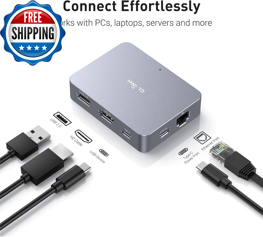Comet (GL-RM1) Remote KVM over Internet 4K@30Hz Tailscale Support...