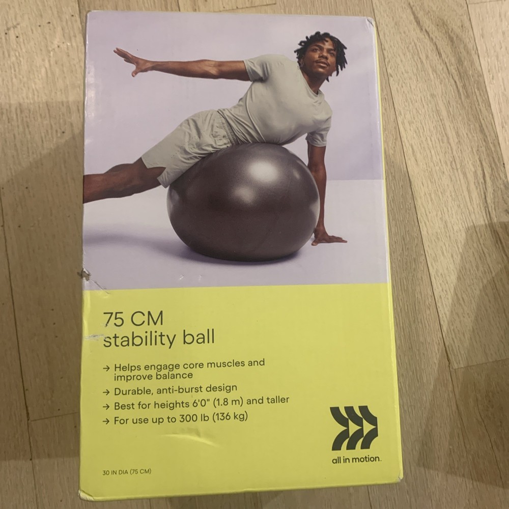 ALL IN MOTION STABILITY BALL 75CM - Gray/Black