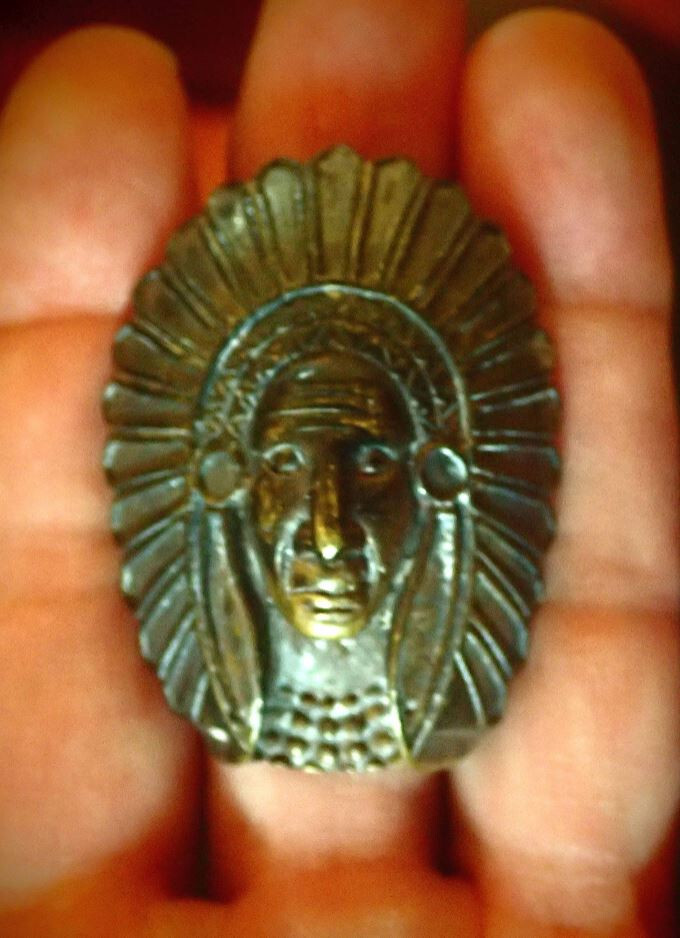 Native American Indian with Headdress Ring adjustable