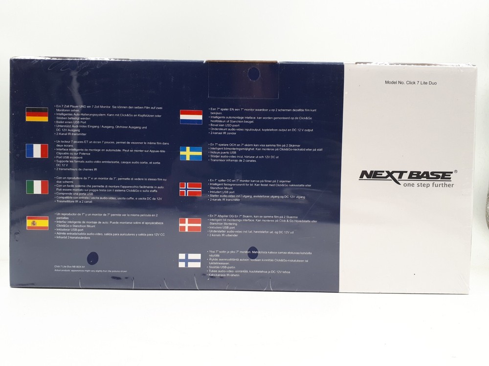 NEXTBASE Package: Two DVD Players + 2 Headphones + 2 Installation Brackets
