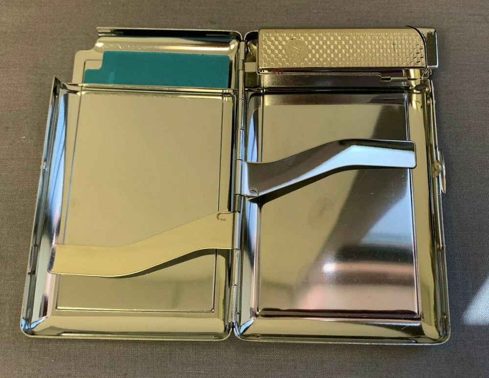 Vintage Retro Camera Image Cigarette Case with lighter ID Holder Wallet D 02