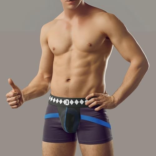 Jock Strap + Athletic Cup for Men | 4-Strap No Shift Athletic Medium