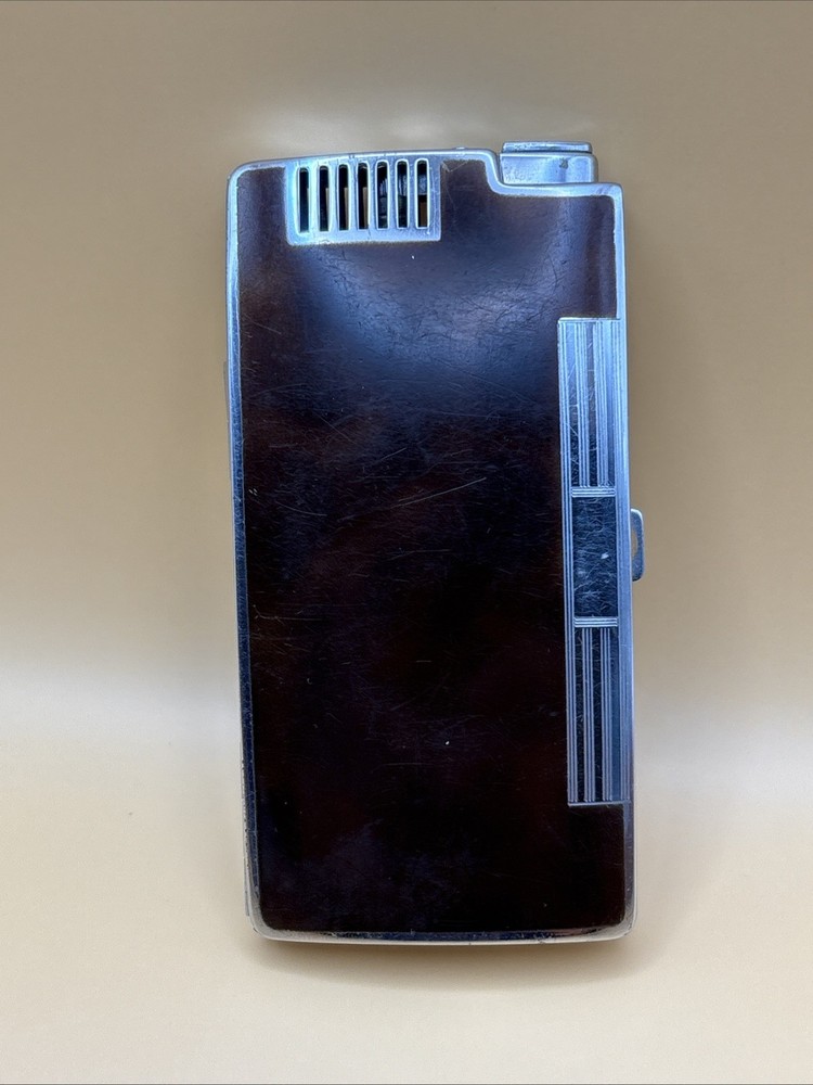 Vintage Ronson “Pal” Cigarette lighter/Case Brown Not Tested