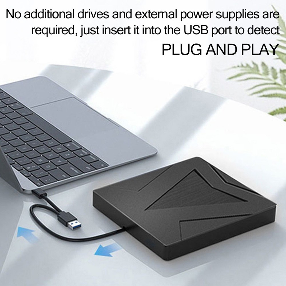 Plug-N-Play External DVD Drive For CD/DVD/VCD Formats Multi-DVD Compatibility