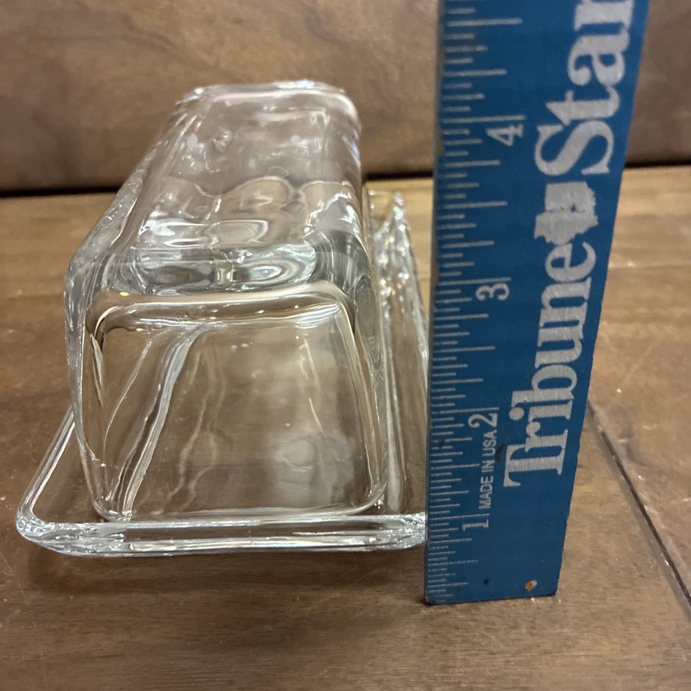 Mason Craft And More Butter Dish Clear Glass Rectangular Nice