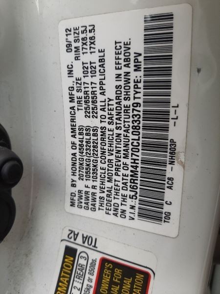 Transfer Case Automatic Transmission Fits 12-14 CR-V 590997