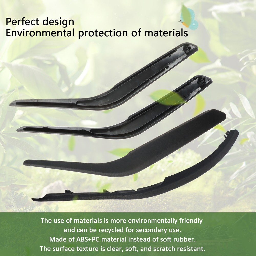 4x Black Interior Door Inner Panel Handle Pull Trim Cover for BMW X1 2009-15