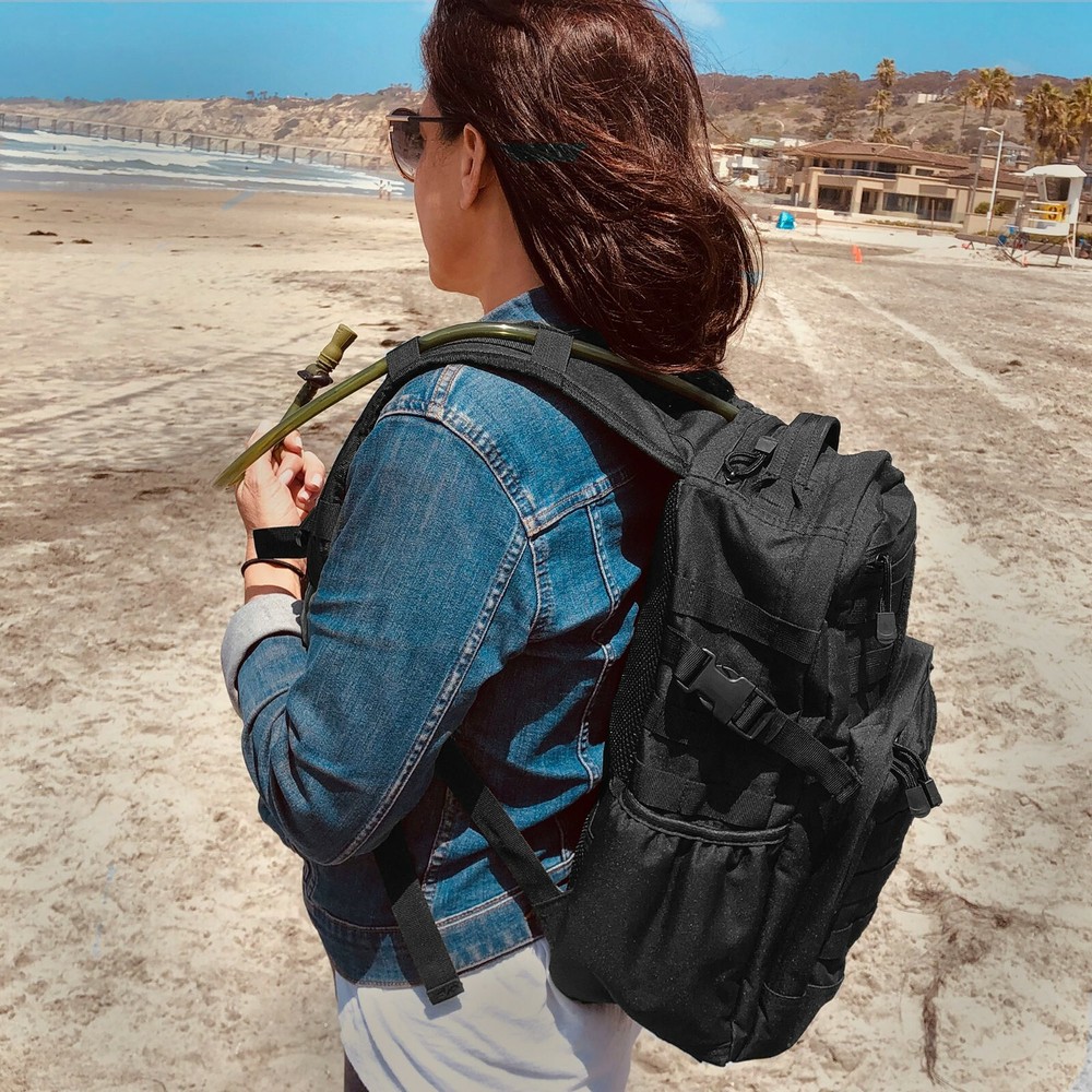 WFS™ TACTICAL HYDRATION DAY PACK - 35 Liters Hiking Backpack, Black