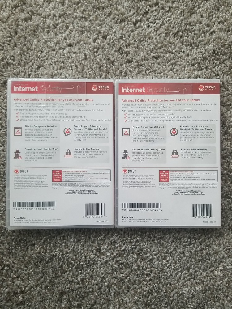 Trend Micro Titanium Internet Security 2014 Retail for Windows (3 User) NEW